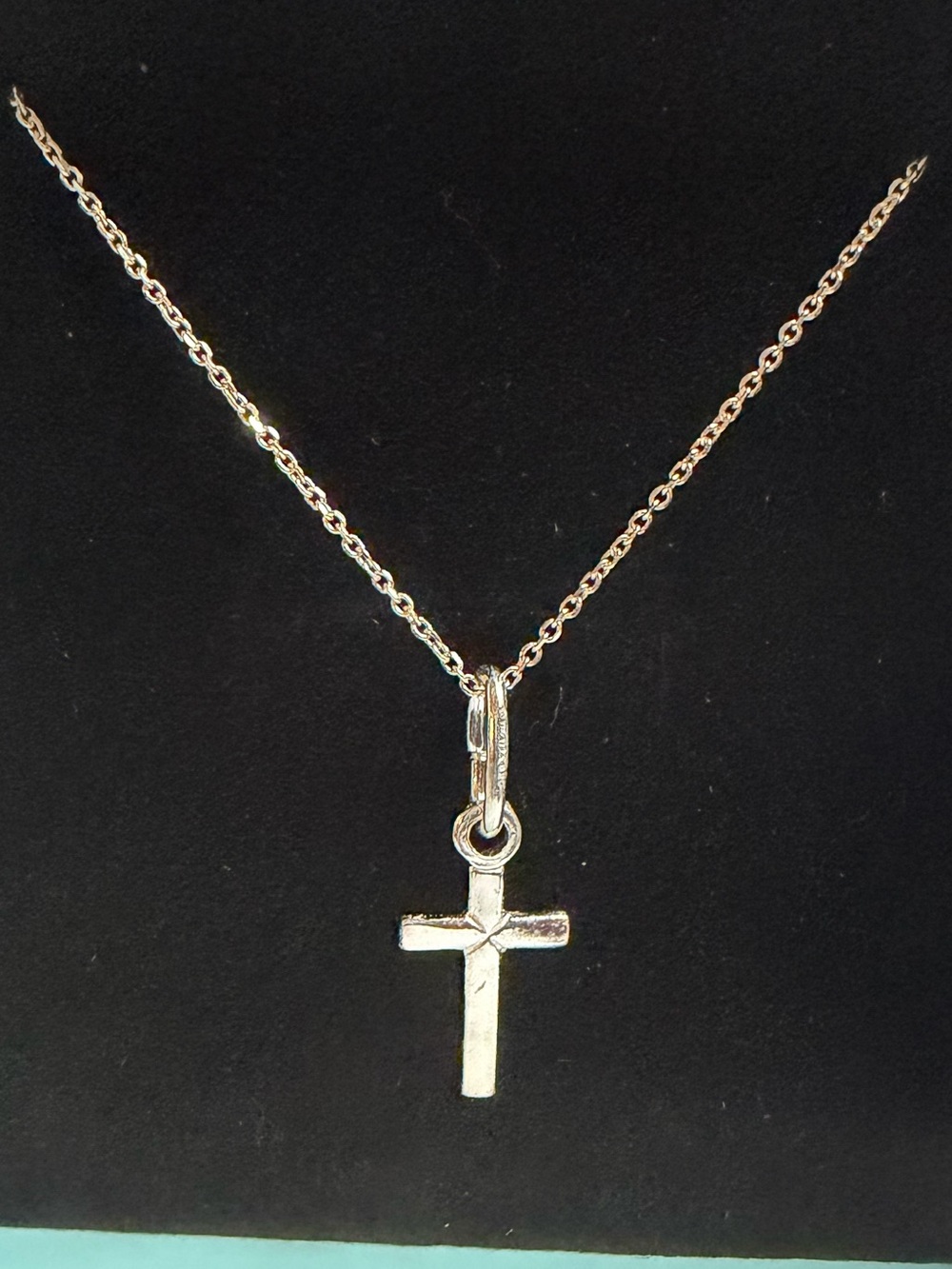 925 Sterling Silver Cross Necklace • 22”